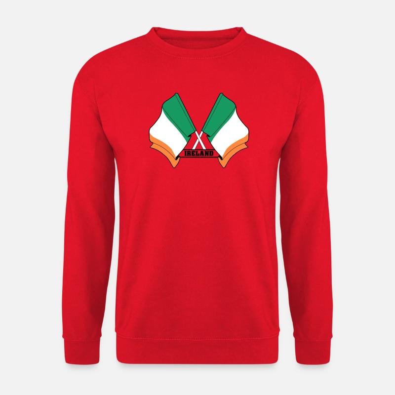 Irland-Flagge gekreuzt - Unisex Pullover - Rot