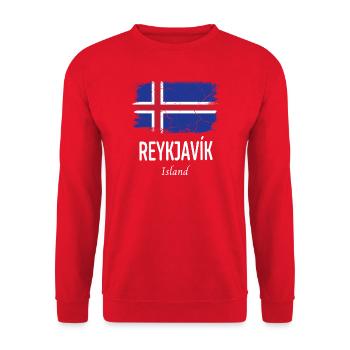 Reykjavik - Sweat-shirt Unisexe - rouge - Devant - Alina (178cm) & Michal (187cm)