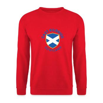 East Kilbride Schildemblem - Unisex Pullover - Rot - Vorne - Alina (178cm) & Michal (187cm)