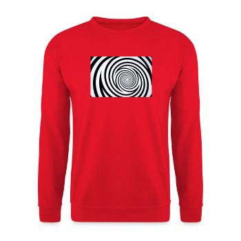 Hypnotic Spiral Monochrome - Unisex Sweatshirt - red - Front - Alina (178cm) & Michal (187cm)