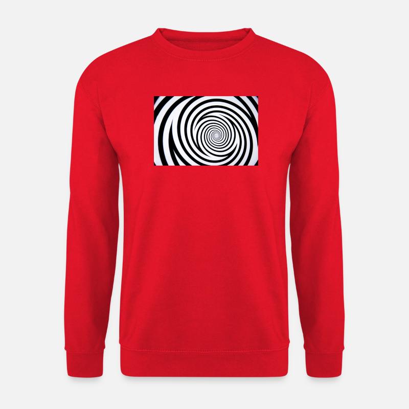 Hypnotic Spiral Monochrome - Unisex Sweatshirt - red
