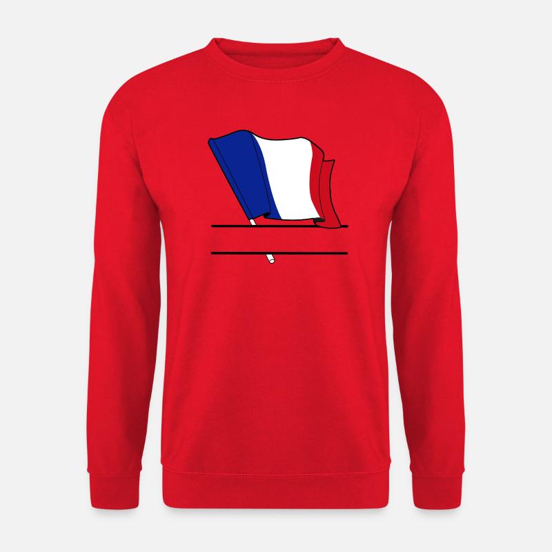 Frankreich-Flaggennamensraum - Unisex Pullover - Rot