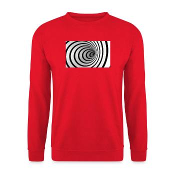 Spirale noire et blanche vortex - Sweat-shirt Unisexe - rouge - Devant - Alina (178cm) & Michal (187cm)