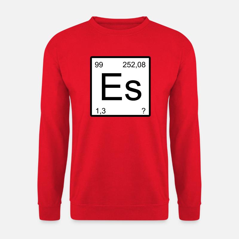 Es Element Stil: Minimaler Wissenschaftslook - Unisex Pullover - Rot