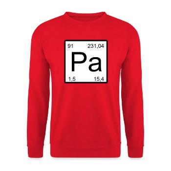 Protactinium Pa Element Typography - Unisex Sweatshirt - red - Front - Alina (178cm) & Michal (187cm)