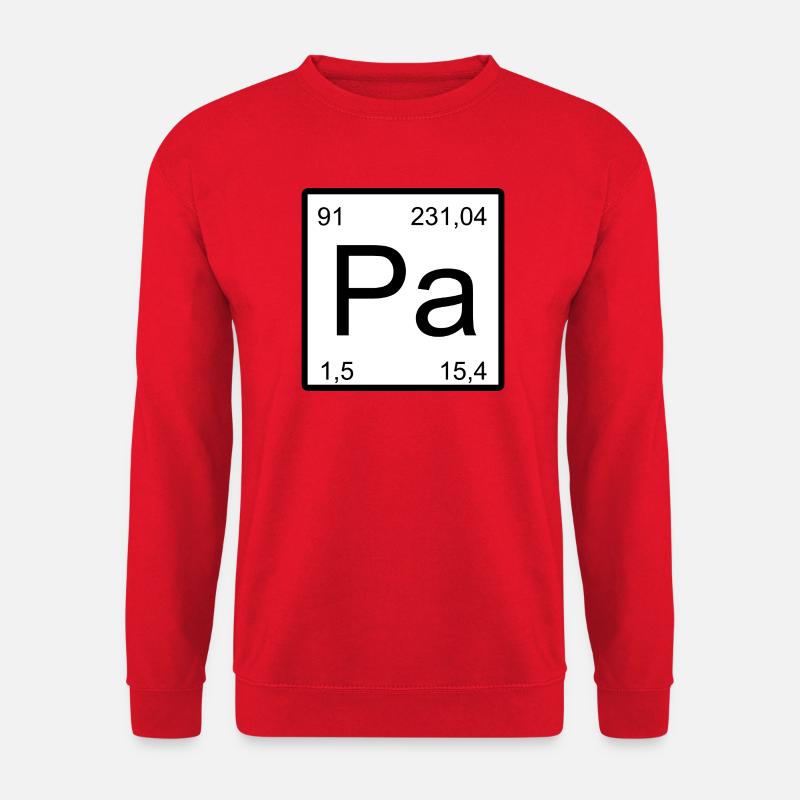 Protactinium Pa Element Typografie - Unisex Pullover - Rot
