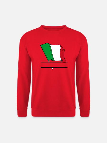 Italy Flag – Name Space - Unisex Sweatshirt - red
