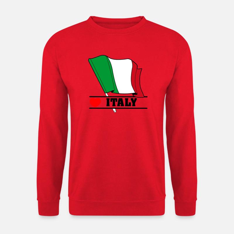 Drapeau italien avec cœur - Sweat-shirt Unisexe - rouge