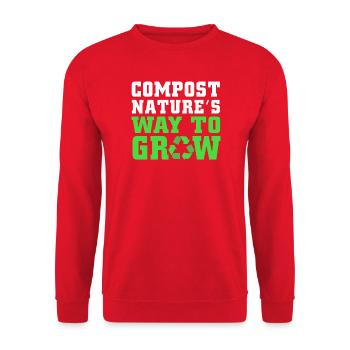 Kompost Würmer Geschenk - Unisex Pullover - Rot - Vorne - Alina (178cm) & Michal (187cm)