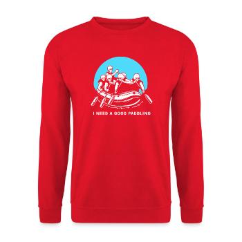 Rafting Kajakfahren Kajak Paddelboot - Unisex Pullover - Rot - Vorne - Alina (178cm) & Michal (187cm)