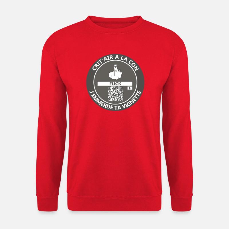 Blöder Crit'air-Aufkleber - Unisex Pullover - Rot