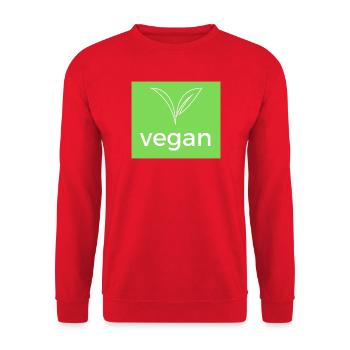 Vegan - signe pour tous les vegans - Sweat-shirt Unisexe - rouge - Devant - Alina (178cm) & Michal (187cm)