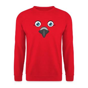 Niedliches Taubengesicht Vogelliebhaber Taube Friedensgrafik - Unisex Pullover - Rot - Vorne - Alina (178cm) & Michal (187cm)