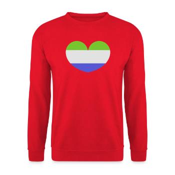 Sierra Leone heart flag - Unisex Sweatshirt - red - Front - Alina (178cm) & Michal (187cm)