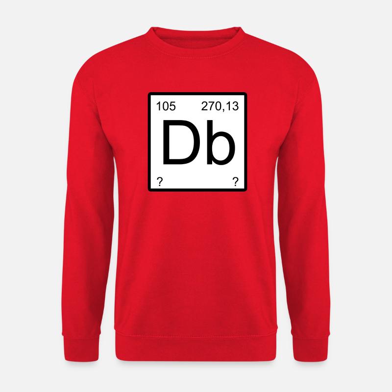 Dubnium Element Typography - Unisex Sweatshirt - red