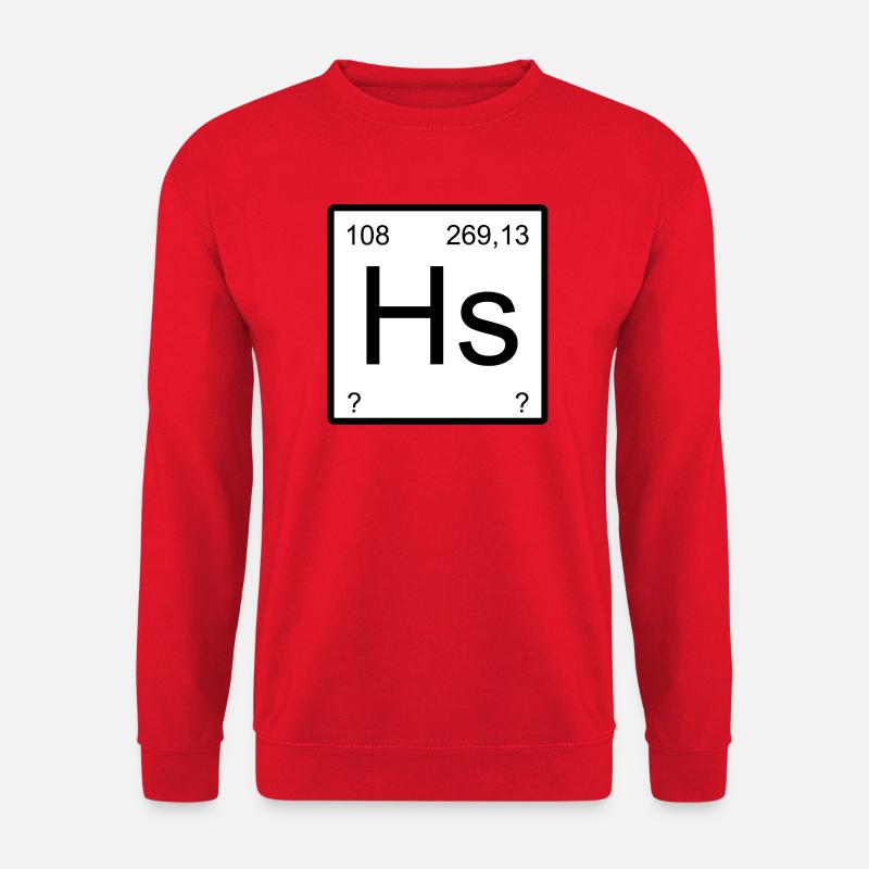 Hassium Elemental Monogram - Unisex Pullover - Rot