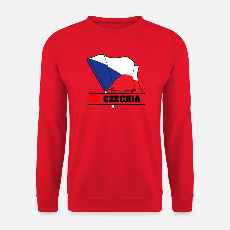 TSCHECHISCHE Republik – Flagge mit Herz - Unisex Pullover - Rot