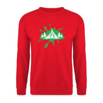 Masses de nature de tente de camping - Sweat-shirt Unisexe - rouge - Devant - Alina (178cm) & Michal (187cm)
