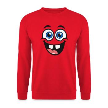 Visage de dessin animé coquin – Un œil et langue dehors - Sweat-shirt Unisexe - rouge - Devant - Alina (178cm) & Michal (187cm)