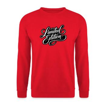 Limited Edition Lettering - Unisex Sweatshirt - red - Front - Alina (178cm) & Michal (187cm)