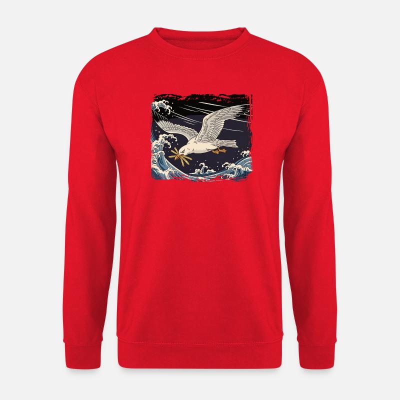 Möwen stiehlt Fries Lustig - Unisex Pullover - Rot