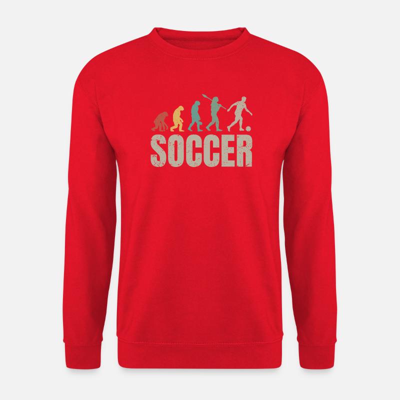 Évolution du football | Évolution du football - Sweat-shirt Unisexe - rouge
