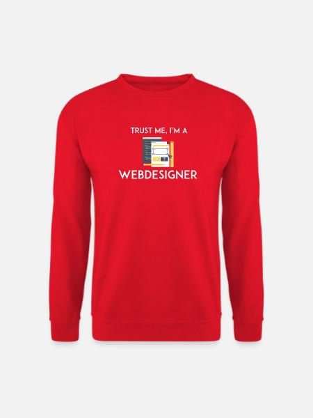 Trust Me I'm a Webdesigner - Unisex Sweatshirt - red
