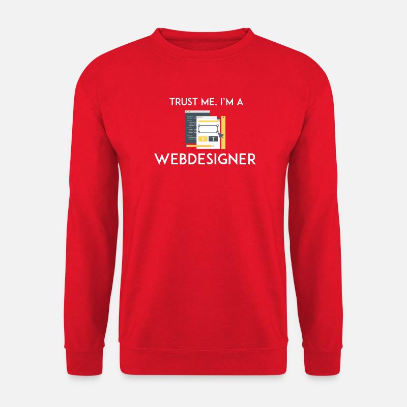 Vertrau mir, ich bin Webdesigner - Unisex Pullover - Rot