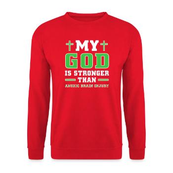 Stroke Brain Injury - Unisex Sweatshirt - red - Front - Alina (178cm) & Michal (187cm)