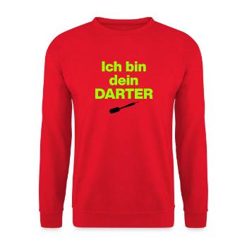 Je suis ton Darter, style néon, style Star War - Sweat-shirt Unisexe - rouge - Devant - Alina (178cm) & Michal (187cm)