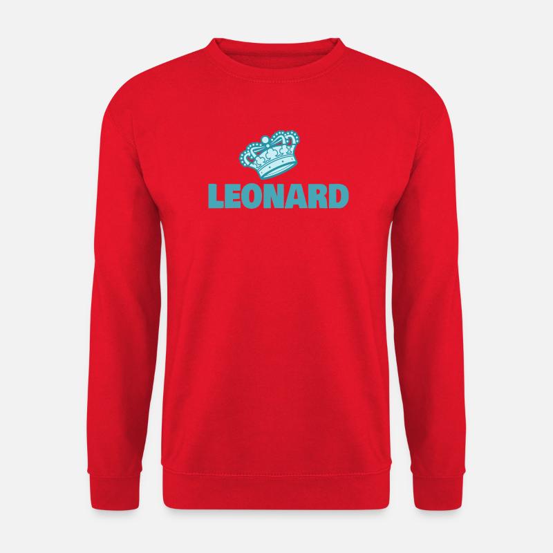 First name Leonard - Unisex Sweatshirt - red