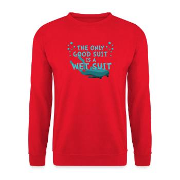 Diving Diver Snorkeling Recreational Diver - Unisex Sweatshirt - red - Front - Alina (178cm) & Michal (187cm)