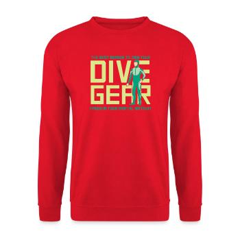 Diving Diver Snorkeling Recreational Diver - Unisex Sweatshirt - red - Front - Alina (178cm) & Michal (187cm)