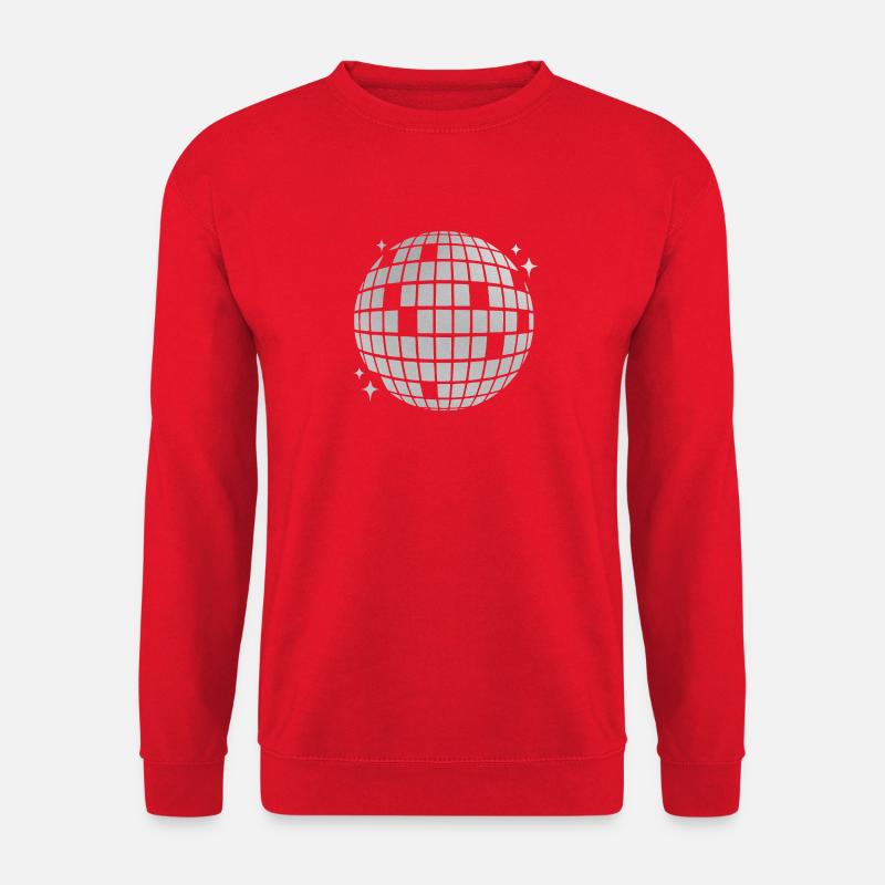 Discokugel-Mosaik Glanz - Unisex Pullover - Rot