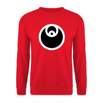 Circle Emblem Filled - Unisex Sweatshirt - red - Front - Alina (178cm) & Michal (187cm)