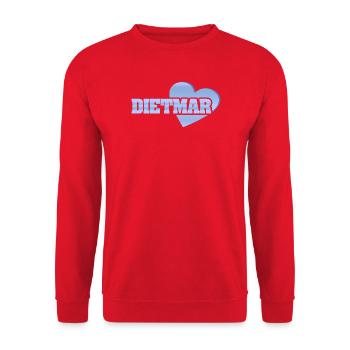 Gold Dietmar - Unisex Pullover - Rot - Vorne - Alina (178cm) & Michal (187cm)