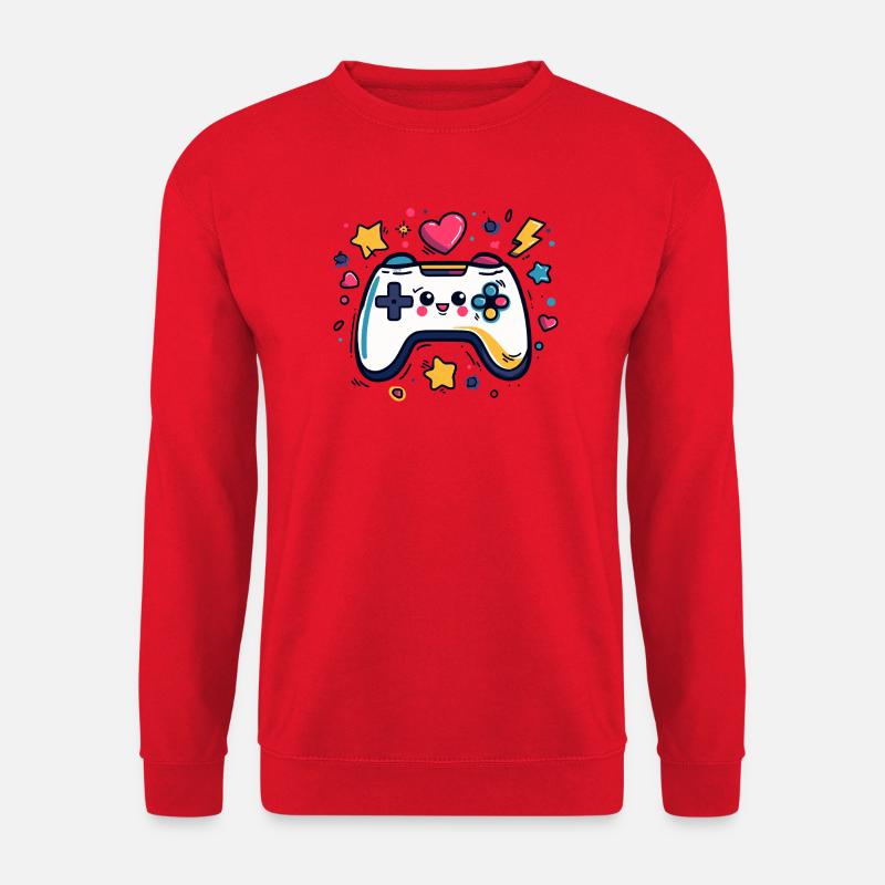 Kunterbunter Controller-Charme - Unisex Pullover - Rot