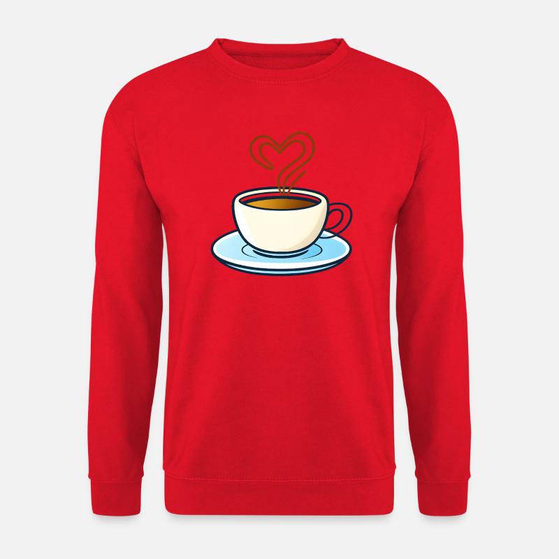 Heart Shape Coffee Magic - Unisex Sweatshirt - red