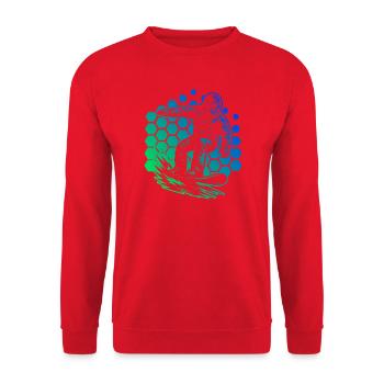 Snowboard perfekt für jeden Snowboard - Unisex Pullover - Rot - Vorne - Alina (178cm) & Michal (187cm)
