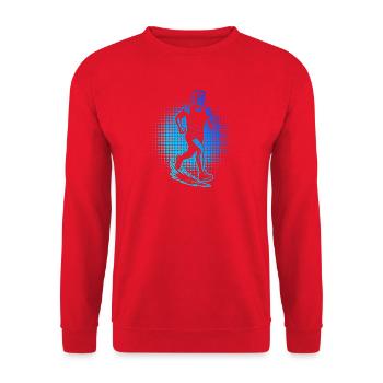 Idée simple de course à pied pour les compétitions - Sweat-shirt Unisexe - rouge - Devant - Alina (178cm) & Michal (187cm)
