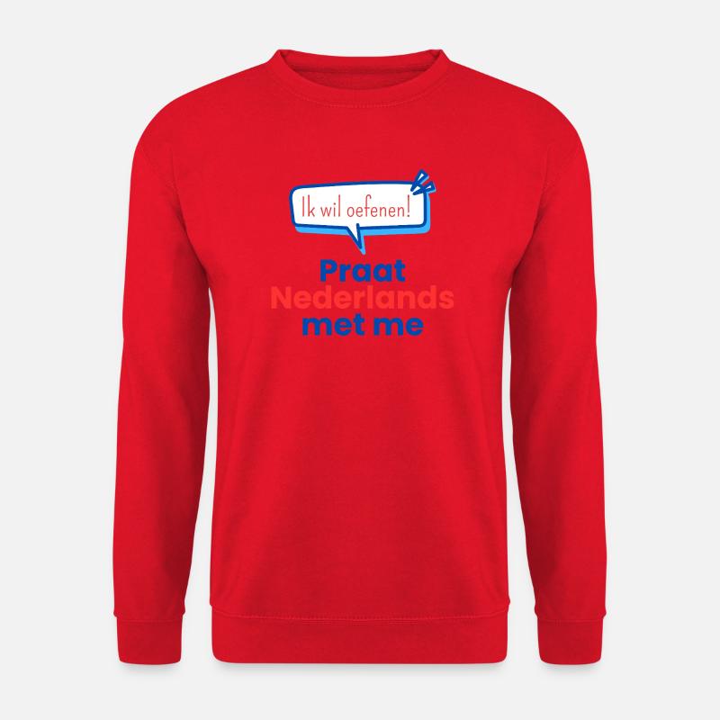 Sprich Niederländisch mit mir - Unisex Pullover - Rot
