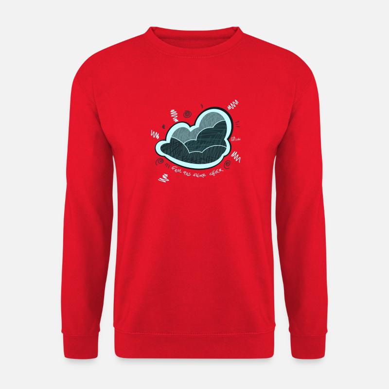 Cloud, emotion, angry - Unisex Sweatshirt - red