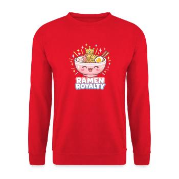 Kanagawa Wave Ramen Bowl Kawaii Japanese - Unisex Sweatshirt - red - Front - Alina (178cm) & Michal (187cm)