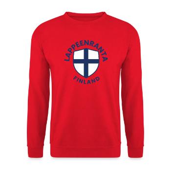 Lappeenranta-Schild Finnland - Unisex Pullover - Rot - Vorne - Alina (178cm) & Michal (187cm)