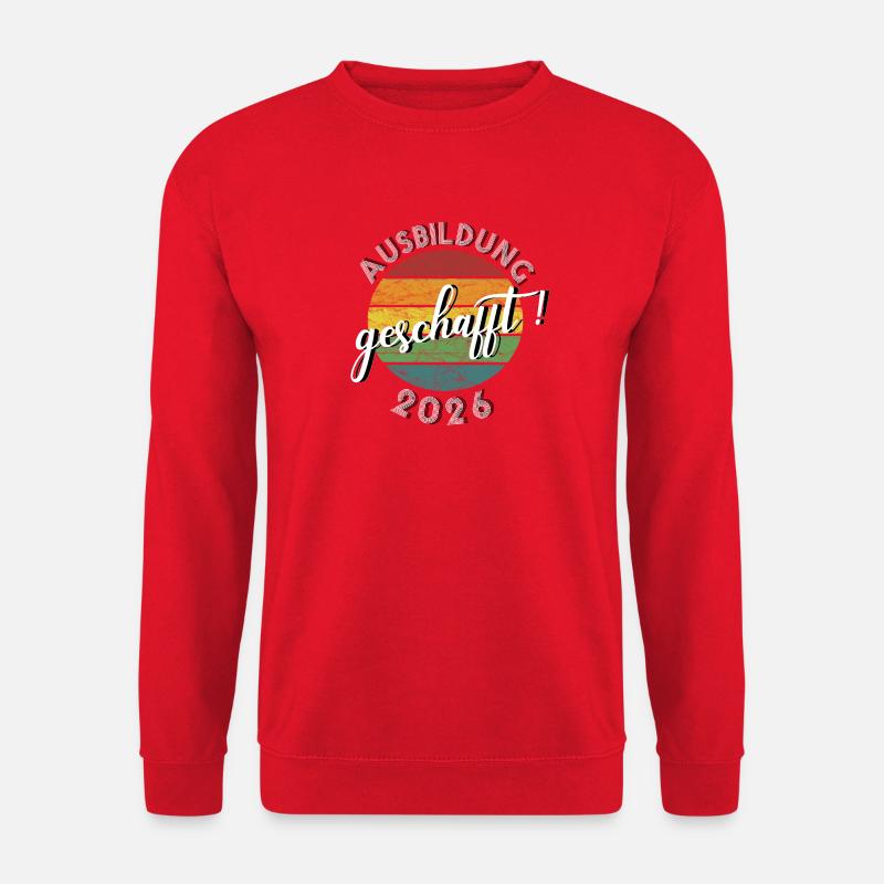 Ausbildung Lehre 2026 geschafft Geschenk Retro - Unisex Pullover - Rot