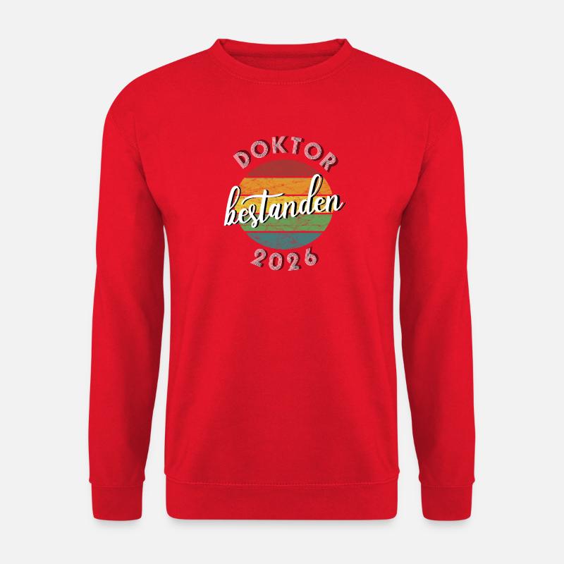 Doktor 2026 bestanden Doktortitel Promotion retro - Unisex Pullover - Rot