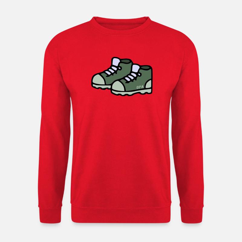 Rentner Opa Wandern - Unisex Pullover - Rot