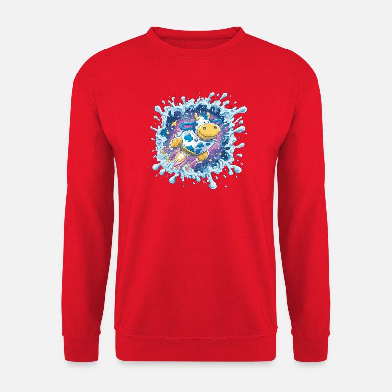 Weltraumkuh Splash - Unisex Pullover - Rot