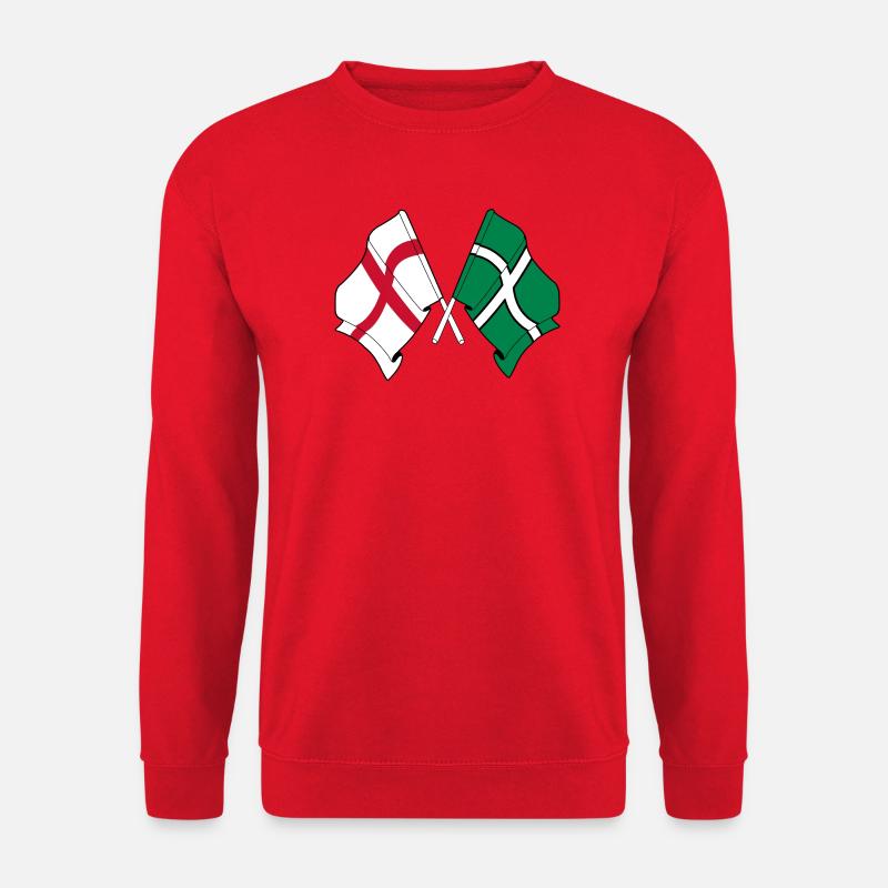 Devon & England Crossed - Unisex Sweatshirt - red