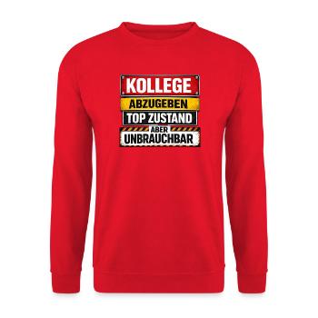 Colleague To Leave Office - Unisex Sweatshirt - red - Front - Alina (178cm) & Michal (187cm)